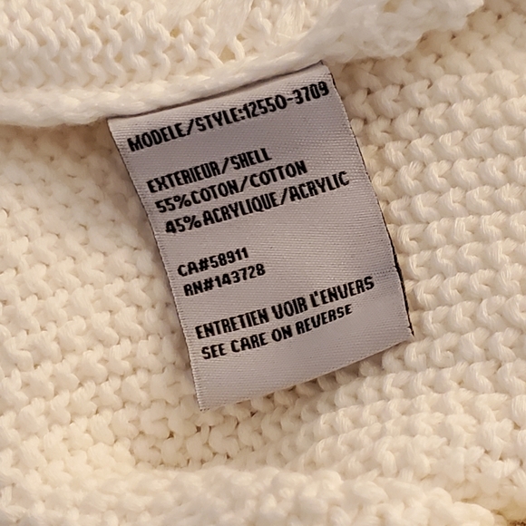 TRIBAL Size S White Cable Knit Sweater Vest - Picture 5 of 9